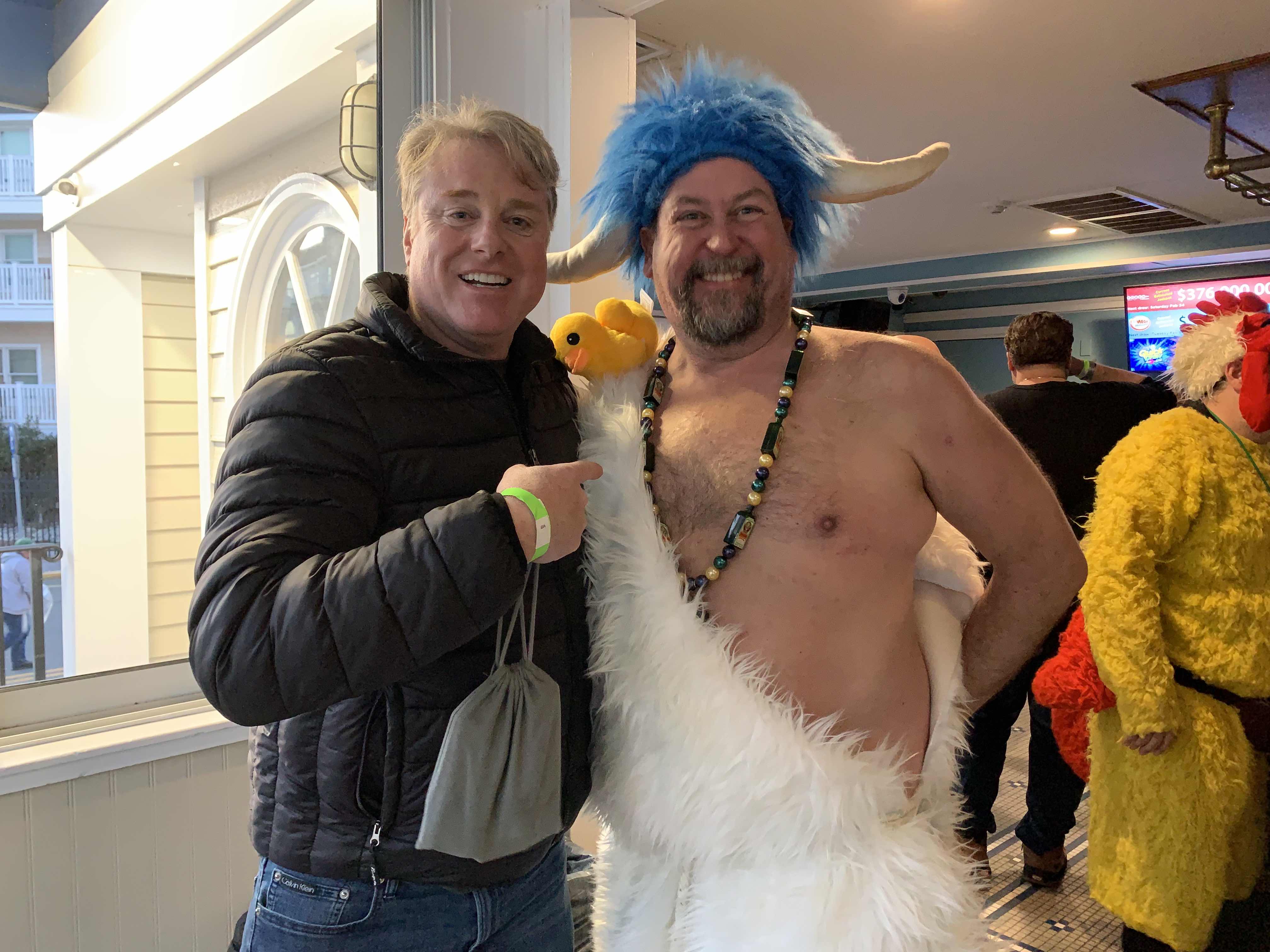 Capt John and cousin Keith at JR's Ocean Bar and Grill after Seaside Heights Polar Bear Plunge 2024