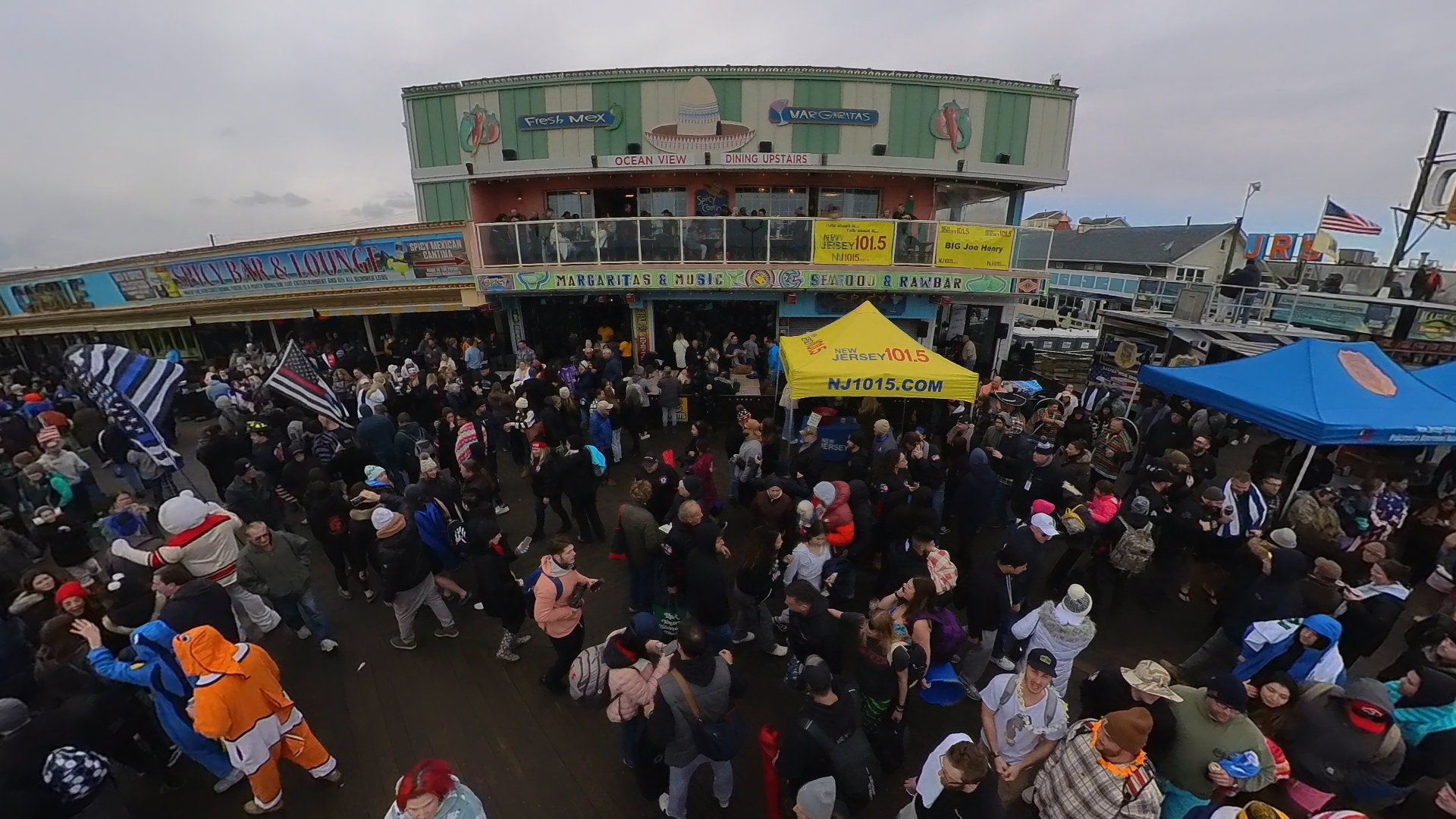 NJ 101.5 broadcasting live from Spicy Cantina at Seaside Heights Polar Bear Plunge 2024